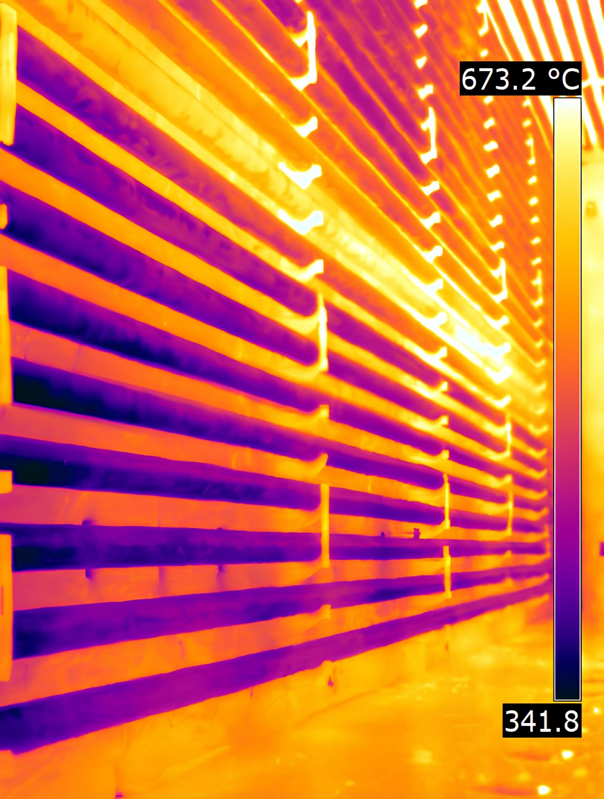Infrared thermography of tubes